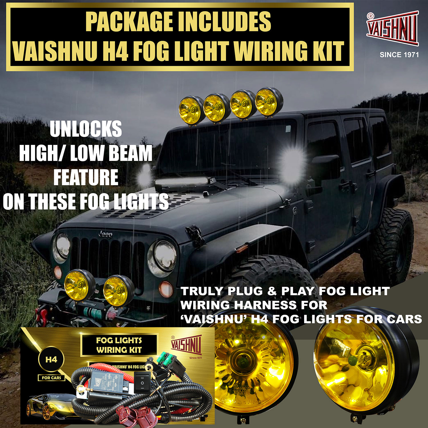 High Power Yellow Fog Lights For Cars Suv S With W Bulbs