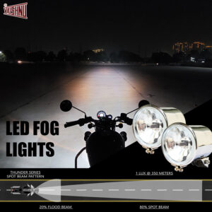 Led Auxiliary Lights Chrome for Bikes Retro Edition