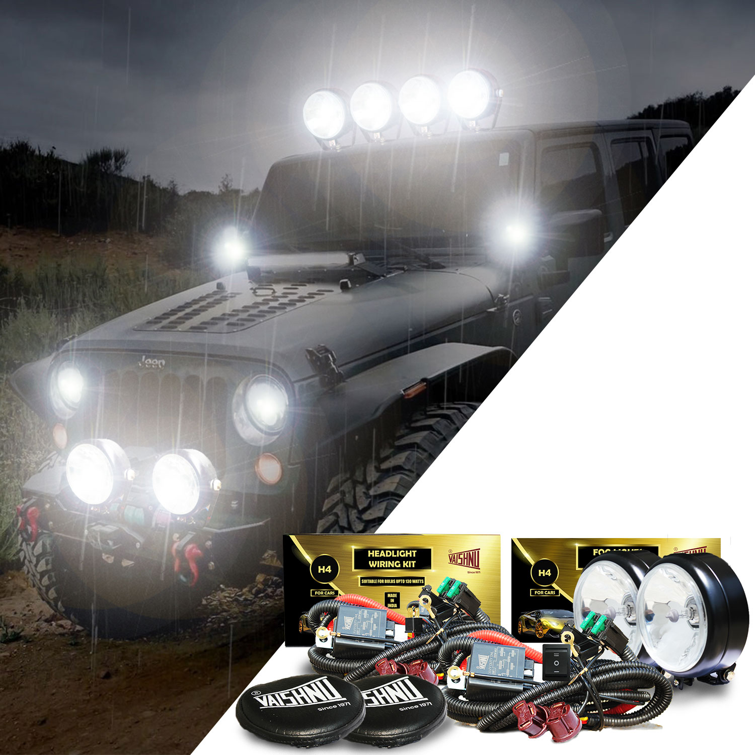 High Power Fog lights & Headlight Upgrade Kit