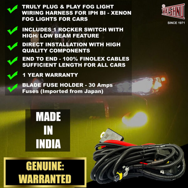 Wiring kit for IPH Projector Fog lamps (BI - XENON)