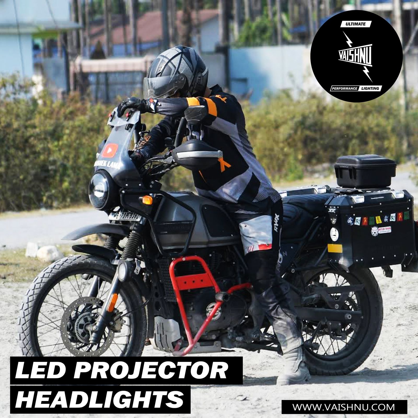 Headlight for Royal Enfield Himalayan & Scram | 3 in 1 Color | For