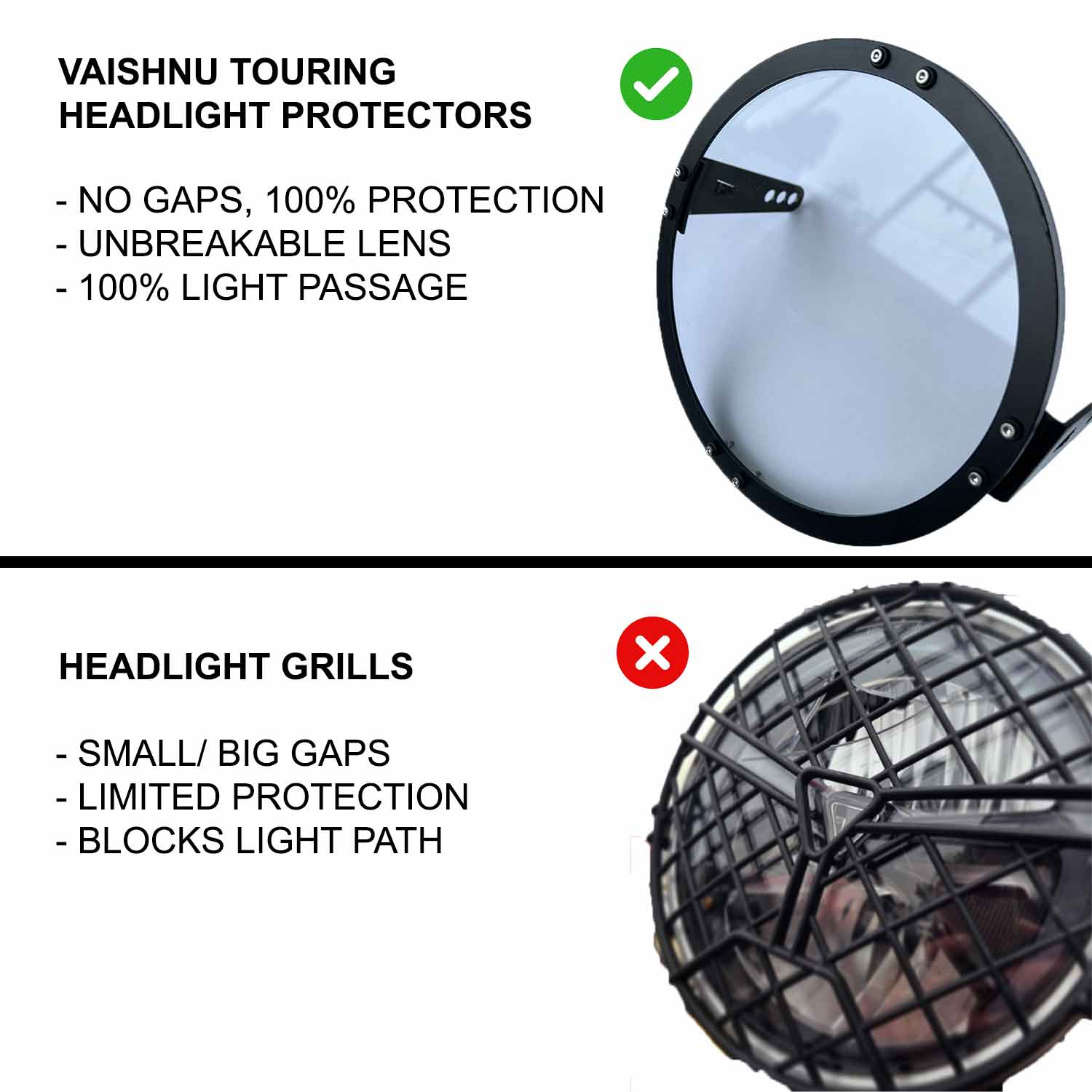 Touring Headlight Protectors for Triumph Speed 400/ Scrambler 400X/ XC/ T4 - Image 2